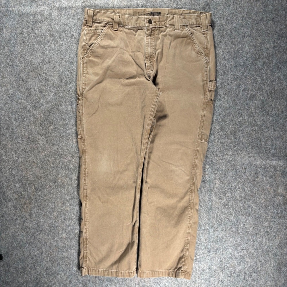 Carhartt Relaxed Fit Twill Utility Work Pants Khaki 38x30 BN0324M‎ Workwear Gorp
